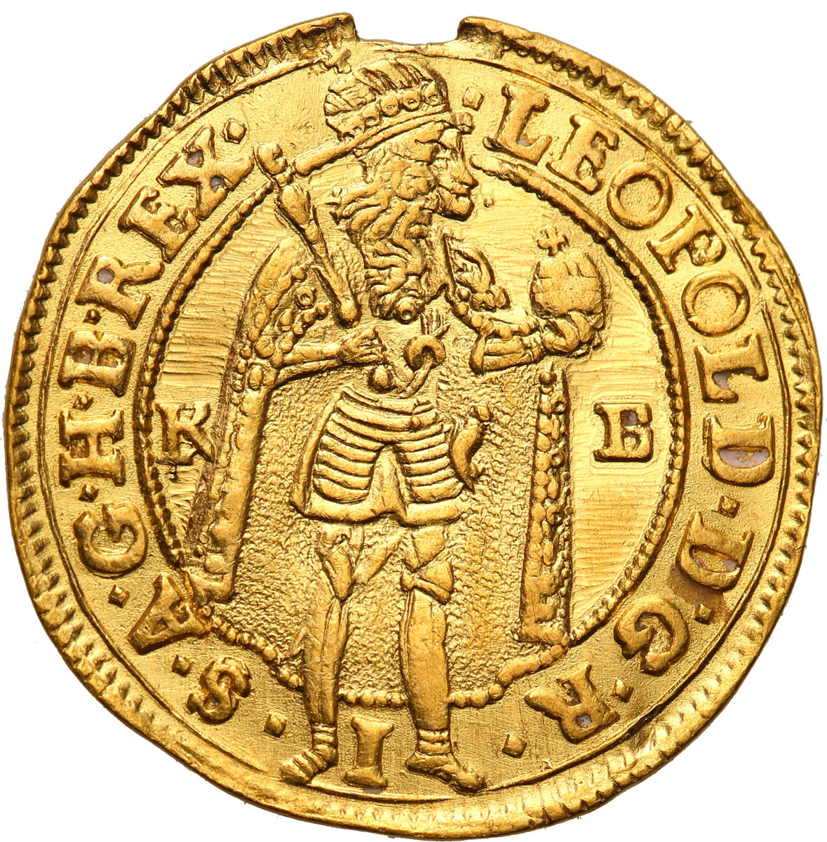Węgry. Leopold I (1658-1705). Dukat 1698 KB, Kremnica